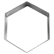 六角形餅乾壓模(小) - 金屬 幾何造型 烘焙新手適用 輕鬆製作精緻餅乾, 1個