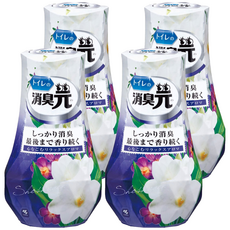 小林製藥 浴廁消臭元 舒緩花香, 特殊濾紙除臭味, 可調整濾紙, 大容量設計, 400ml, 4個