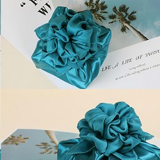 Tongshop 緞面包裝布 73 x 73 公分 青藍色 20入, 20個, 北清