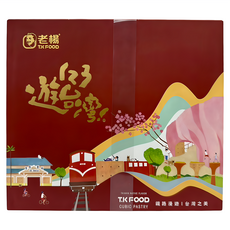 老楊 樂遊台灣方塊酥小禮盒 麥纖 + 烏龍茶 + 黑糖 + 霜鹽奶油, 1個, 460g