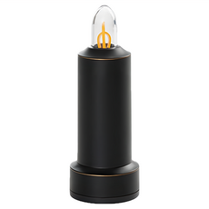 BAREBONES Flameless Candle 無焰蠟燭 LIV-205 霧黑色 尺寸244x234x120mm 64g USB-C 充電, 1個