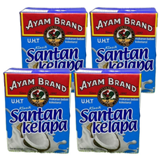 AYAM 雄雞標 特級椰奶 利樂包 U.H.T 無膽固醇, 200ml, 4入