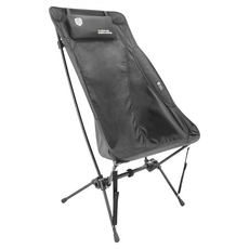 FOTG 戰術高背月亮椅 7075航太鋁合金 1000D軍規布料 杜邦強化尼龍塑料座 耐重約120kg, 黑色, 1個