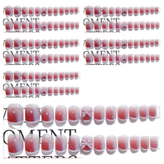 Paula's Nail 寶拉美甲 小甲型鑽飾美甲 美甲貼片 小甲短款, AP69195, 6組