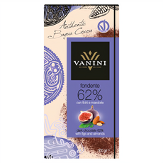 Vanini 62%醇黑無花果&杏仁夾心巧克力, 100g, 1片