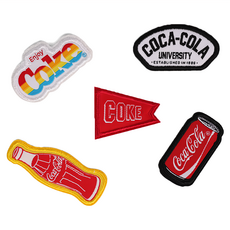 RITE 布章組 3M背膠立體感刺繡貼紙, 1包, 可口可樂