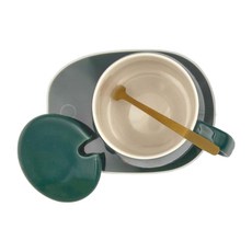 陶瓷杯墊禮盒組 1入, 771g, 綠色, 1組