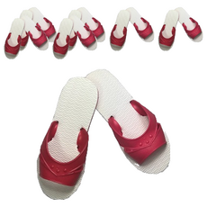 PMU 必美優 EVA H拖 台灣經典不敗拖鞋款式 MIT商品 塑化劑檢驗合格 紅白款, 25cm, 7雙