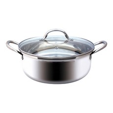 秦博士 304不鏽鋼深型萬用鍋 附不鏽鋼蒸架 SM228HN-304, 28cm, 雙耳鍋, 1個