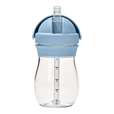 OXO TOT 寶寶啾吸管杯, 9 oz/240ml, 6個月以上寶寶適用, 1個, 暮日藍