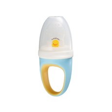 PiYOPiYO 黃色小鴨 副食品咬咬棒, 適用四個月以上，人體工學設計，利於抓握、啃咬, 藍色, 1個