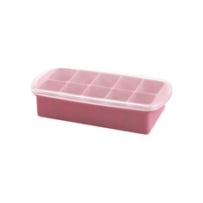 melii 副食品矽膠冷凍盒，可冷凍、可加熱，材質柔軟方便取出，可重複使用, 粉色, 600ml, 1入