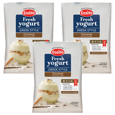 EasiYo 希臘優格粉 椰子口味, 紐西蘭原裝進口, 每湯匙含百億乳酸菌, 240g, 1包, 3包