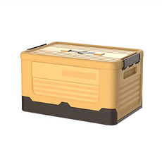 撞色摺疊收納箱, PP材質, 3種款式, 承重重量5kg, 小, 陽光黃, 1個