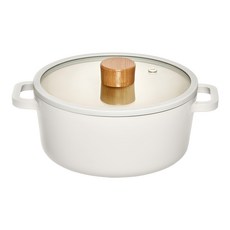 klina LUA系列 雙耳湯鍋 適用多種熱源 含電磁爐, 20cm, 奶油白, 1個