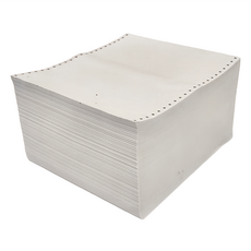 RINGCOM 倫特 電腦連續報表紙 1P 全頁 雙切 9.5 x 11cm 白色, 20張