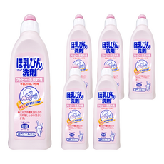 elmie 愛兒美 奶瓶餐盤洗劑, 適用於敏感肌膚, 日本原裝-日本製造, 不添加防腐劑/香料/著色料, 植物性保濕成分, 300ml, 6瓶