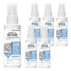 ULTRACLEAN 極淨適 75%酒精高防護淨化噴霧，GMP認證，台灣製造, 100ml, 6瓶