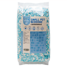 MiniFeet 小動物舒適紙砂床, 5L, 白色+藍色, 天然紙漿100%, 1.8kg, 1包