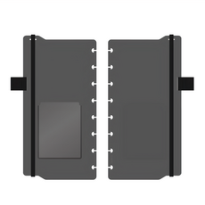 TO NOTE PRO 雙用配件, PP塑膠, PU皮聚氨酯, 鐵, 尺寸216x128.5mm, 1個, 灰色