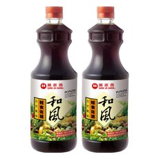 萬家香 和風輕食佐醬, 100%天然豆麥醬油, 無油零脂肪沙拉醬, 1L, 2瓶