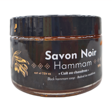 法國馬賽皂之家 土耳其哈曼柔膚黑皂膏-溫和去角質, 清新無香, 200g, 1罐