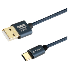 RONEVER 3A鋁合金充電線 TYPE-C VPC120 13g, 50cm, 藍色, 1條