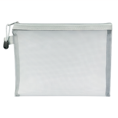 小麥購物 簡約網紗筆袋 G069 A5 16g, 灰色, 6個