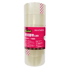 3M Scotch 透明包裝膠帶 48mm x 40YD 3010-6T, 單色, 54組