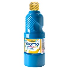 GIOTTO 可洗式兒童顏料 藍色 500ml, 安全無毒水性顏料, 兒童繪畫最佳選擇, 1色