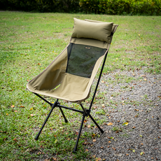 OWL CAMP 高背椅頭枕加大版 LD-S, 500D尼龍布, 7075加厚航空鋁合金管材, 沙色, 1個