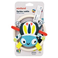 Miniland 抓握固齒安撫環 聚酯纖維材質 適用年齡：0歲以上, 多色, 1個