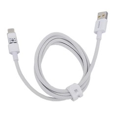 Baseus 倍思 透明CD系列 100W USB-A to Type-C 快速充電線 - 耐插拔 接口不易鬆動, 1m, 皓月白, 1條