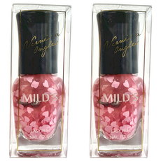 MILD'S 曼思 水性可剝指甲油 MS034 粉色桃心, 7ml, 2件