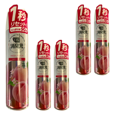 KOBAYASHI 小林製藥 消臭元 白桃 浴廁芳香噴霧, 一秒除臭, 浴廁芳香劑, 280ml, 5瓶