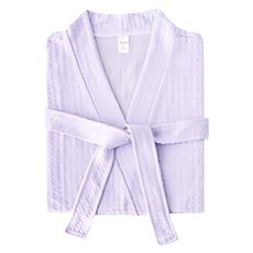 蘿林嚴選 華夫格高質感浴袍 薰衣草紫 105cm衣長 聚酯纖維, L