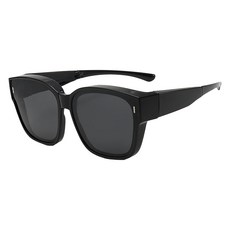 Quinta UV400舒適加大包覆型偏光太陽眼鏡 QTT8136，黑框黑灰片，運動太陽眼鏡, 14.4cm, 1支