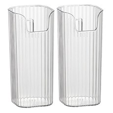 AHOYE 摺疊雨傘收納置物架 壁掛式傘架 雨傘收納桶, 透明色, 2個, 17.5 x 7 x 7cm