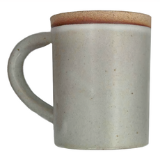 日本 美濃燒 TRAY 大手把馬克杯 260ml 陶瓷馬克杯, 灰白色, 1個