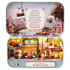 智趣屋 diy 手作袖珍屋 漫步巴黎 精緻小巧 體驗手作樂趣, q-012, 1個