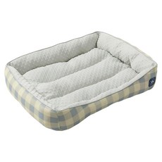 Dogfeet DF 涼感透氣方形床, 方塊黃, 1個