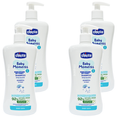 Chicco 寶貝嬰兒植萃洗髮精 500ml, 溫和不流淚配方，92%自然成分，含金盞花萃取，義大利製造, 4瓶