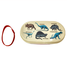 Rex LONDON 餐具 + 雙層兒童便當盒, 恐龍, 1組