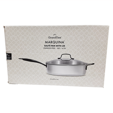 GrandTies MARQUINA 不鏽鋼炒鍋含蓋 5QT / 4.73L, 30cm, GT302110501, 1個