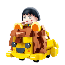 BanBao 邦寶積木 櫻桃小丸子 迴力車積木, 獅子造型, 1組