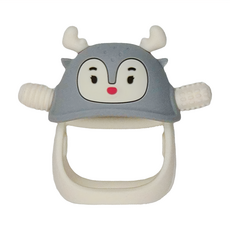Smily Mia 漫漫 馴鹿固齒器，食品級矽膠，適用於3個月以上嬰幼兒, 灰色, 1個
