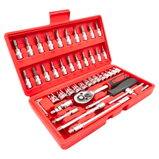 六角 1/4 套筒 46件組 適用家庭小件拆裝, NC11212VVY181