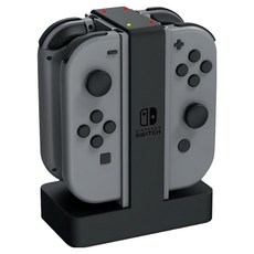 PowerA Joy-Con 4合1手把充電座, 1501406-02, 黑色, 1個