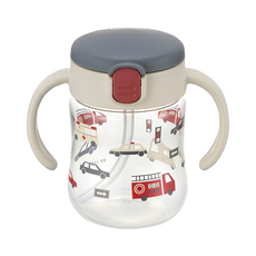 Richell 利其爾 T.L.I 系列 吸管水杯 SD 200ml 7個月以上適用, 灰色, 1個