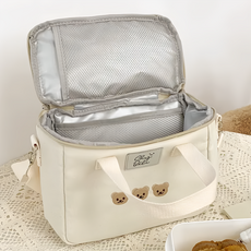 沐慕家居 刺繡小熊保溫袋, 刺繡小熊, 24 x 18 x 15cm, 2個